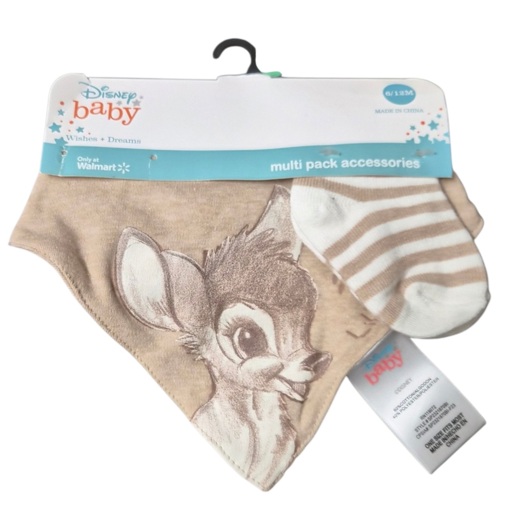 Disney Baby Bambi 2-Piece Bib & Socks Set 6-12M